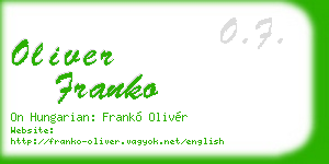 oliver franko business card