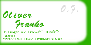 oliver franko business card